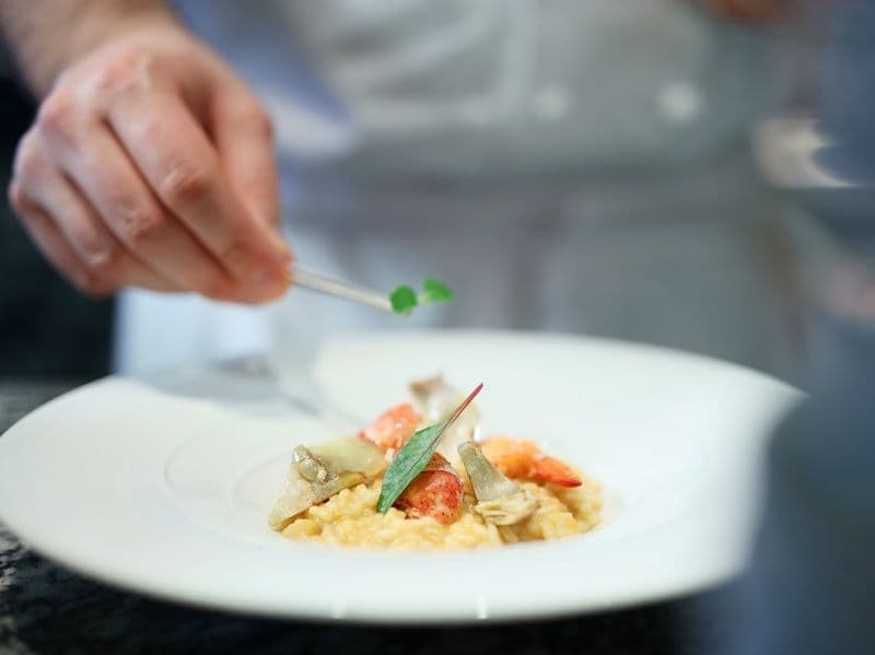 Risotto with Blue Lobster, Roman Artichoke and Mascarpone Cheese 龍蝦雅枝竹意大利...