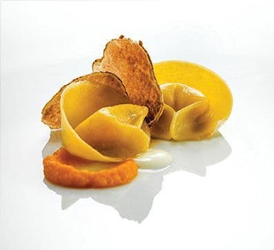 Handmade Chapon Tortellini with Pumpkin Puree, Grana Padano Sauce and Alba's White Truffle  - Alto 88 Regal Hongkong 富豪香港酒店Heinz Beck 3 star Michelin guest chef - OKiBook Hong Kong Restaurant Booking